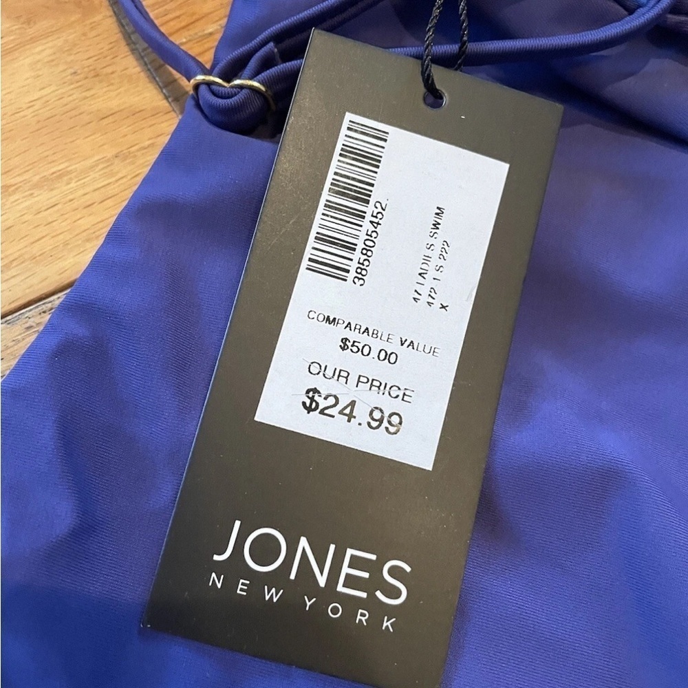 Jones New York Women's Size Medium One-Piece Swimsuit Navy Blue New With Tags - Picture 9 of 15